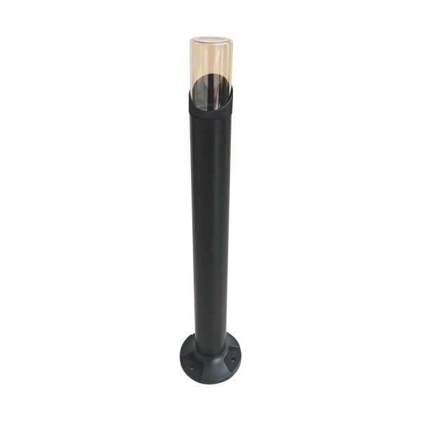 Wegeleuchte Glas Schwarz Bernstein E27 IP44 H:45 cm