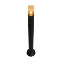 Wegeleuchte Glas Schwarz Bernstein E27 IP44 H:45 cm