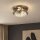 Deckenlampe Klarglas Messing Antik E27 IP44 Ø35 cm rund