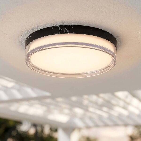 LED Deckenleuchte 2300-4000K Metall Schwarz IP65 Ø30 cm
