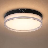 LED Deckenleuchte 2300-4000K Metall Schwarz IP65 &Oslash;30 cm