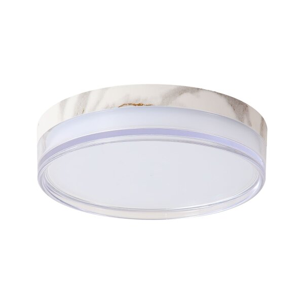 LED Deckenlampe CCT 2300-4000K Marmor IP65 Ø30 cm flach