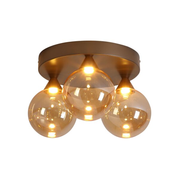 LED Deckenlampe 2700-4000K Glas Bronze Bernstein Ø40 cm