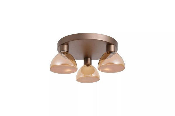 LED Deckenlampe 3000K Glas Bronze-Braun Bernstein