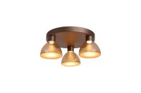 LED Deckenlampe 3000K Glas Bronze-Braun Bernstein