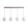 Hängelampe Glas Metall Bronze-Braun Weiß E27 L:120 cm