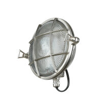Schiffsleuchte Au&szlig;en Messing Riffelglas IP64 Haus