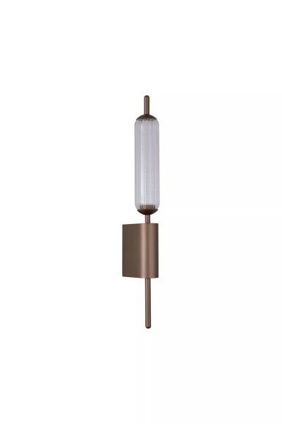 LED Wandlampe 3000K Glas Bronze-Braun Weiß H:54 cm