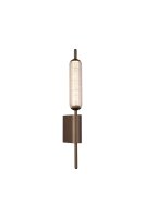 LED Wandlampe 3000K Glas Bronze-Braun Wei&szlig; H:54 cm