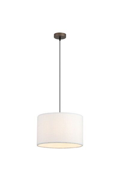 Pendelleuchte Kaschmir Bronze-Braun Weiß E27 Ø35 cm