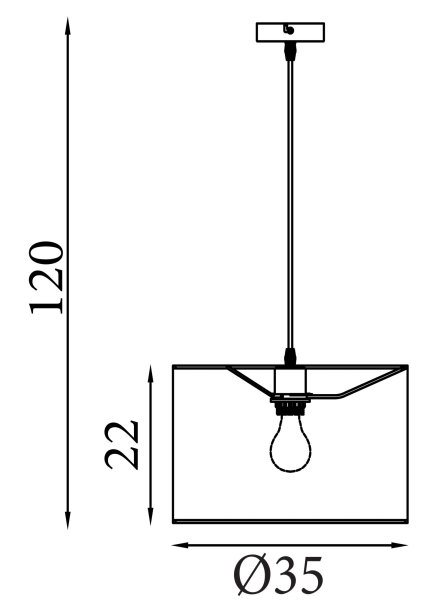 Pendelleuchte Kaschmir Bronze-Braun Weiß E27 Ø35 cm