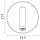 LED Wandleuchte Schalter 3000K Sandschwarz H:14,5 cm