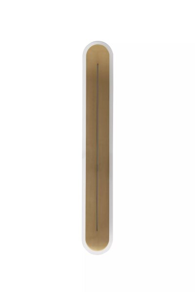 LED Wandleuchte 3000K Metall Messing IP44 H:59 cm oval