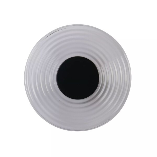 LED Wandlampe 3000K Glas Metall Schwarz Ø30 cm Ringe