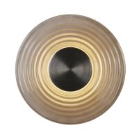 LED Wandleuchte 3000K Glas Metall Nickel Grau B:30 cm