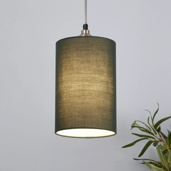 Lampenschirm Baumwolle Smaragdgrün E14 E27 Ø16 cm Loft