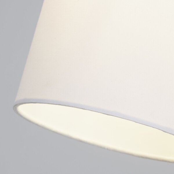Lampenschirm Baumwolle Weiß E14 E27 Ø16 cm Zylinder
