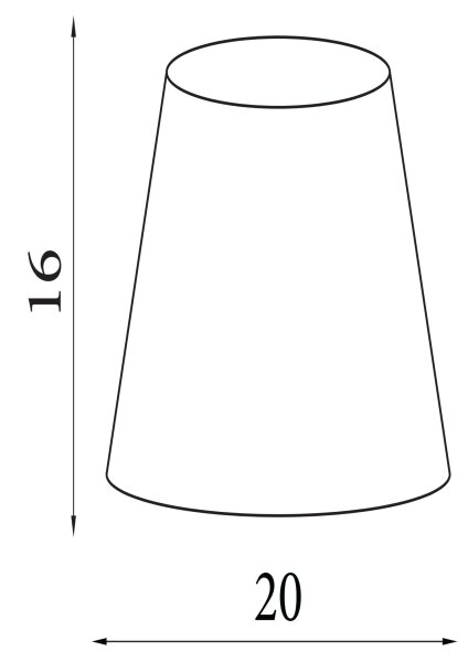 Lampenschirm Baumwolle Ocker E14 E27 Ø20 cm Loft