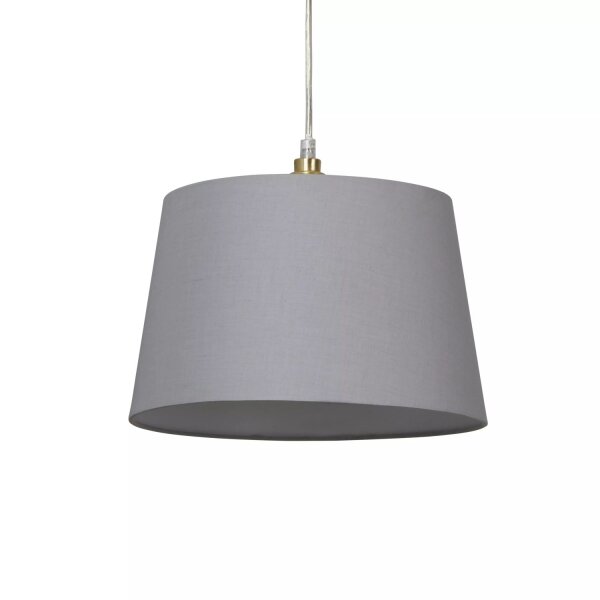 Lampenschirm Baumwolle Hellgrau E14 E27 Ø30 cm Loft