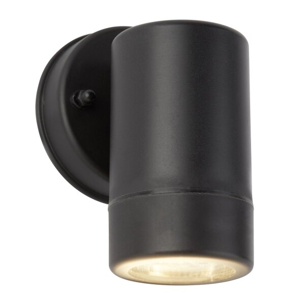 Außenleuchte Schwarz GU10 IP44 B:8 cm Zylinder schmal