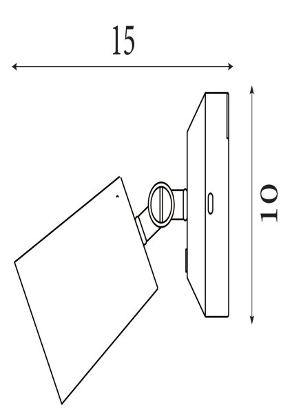 LED Wandstrahler Akku 3000K Metall Gold T:12 cm 160 lm