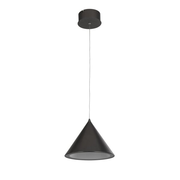 LED Pendelleuchte 3000K Aluminium Schwarz Weiß Ø24 cm