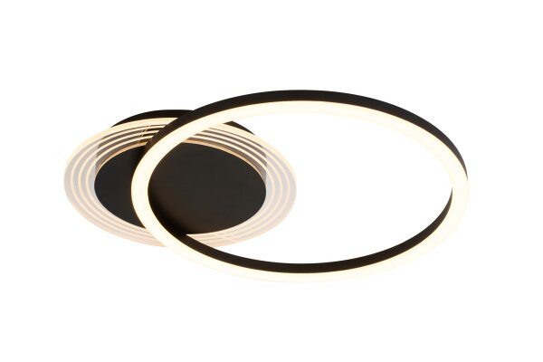 LED Deckenleuchte dimmbar 3000K Metall Schwarz L:40 cm