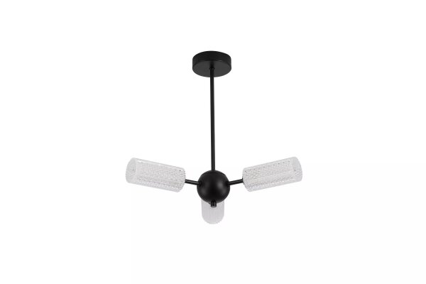 Deckenlampe Metall Schwarz G9 B:48,8 cm Zylinder 3-flmg