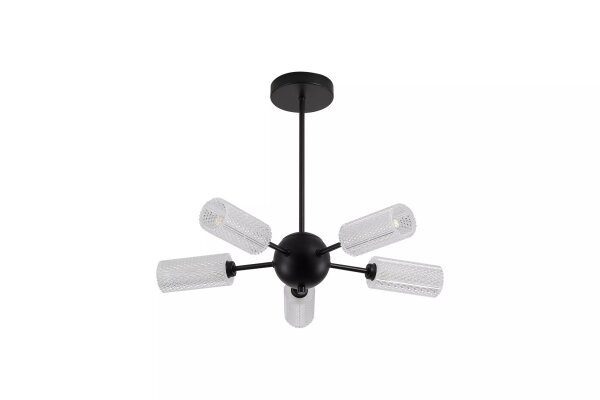 Deckenleuchte Metall Schwarz G9 L:48,5 cm Zylinder