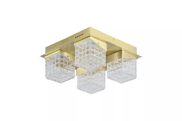 LED Deckenleuchte 3000K Metall Messing L:30 cm wohnlich