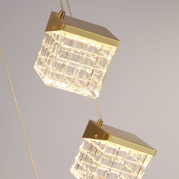 LED Pendelleuchte 3000K Metall Messing Ø35 cm 5-flammig