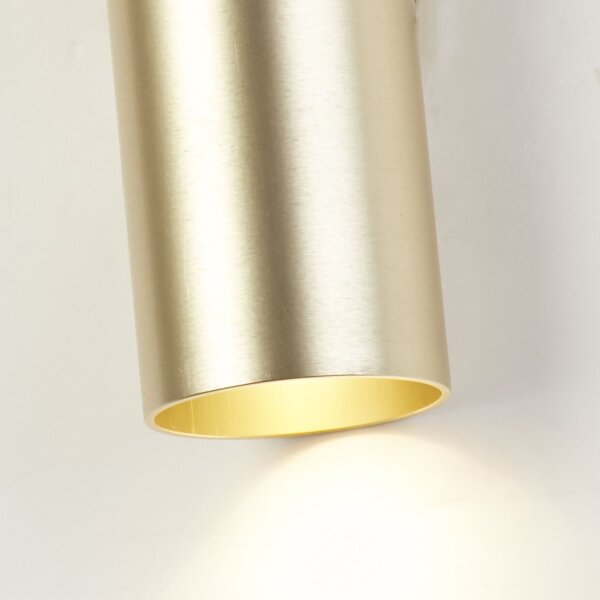 Wandlampe Up Down Aluminium Gold GU10 H:15,4 cm modern