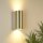 Wandlampe Up Down Aluminium Gold GU10 H:15,4 cm modern