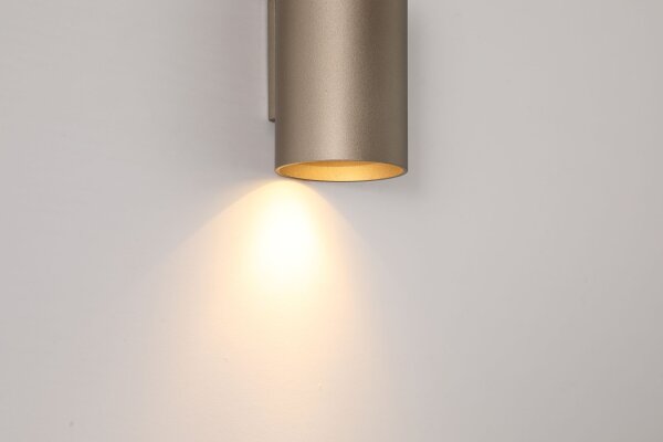 Wandleuchte Aluminium Bronze-Braun GU10 T:6,5 cm