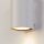 Wandleuchte Aluminium Sandweiß GU10 T:6,5 cm Zylinder