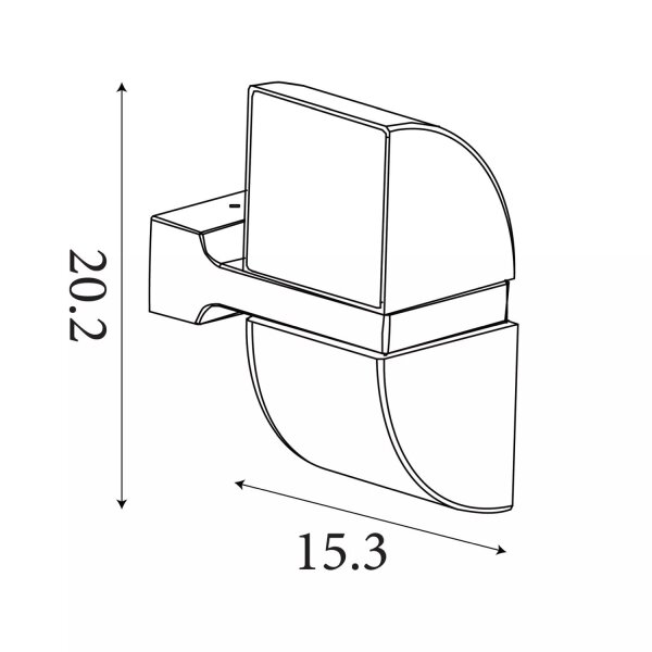 LED Außenleuchte verstellbar Up Down 3000K Schwarz IP44