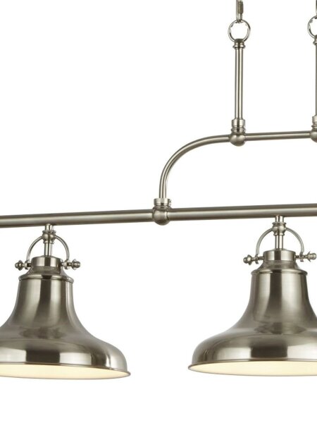 Pendelleuchte Metall Silber Weiß E27 L:96 cm Industrial