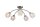 Deckenlampe Metall Klarglas Nickel G9 Ø60 cm 5-flammig