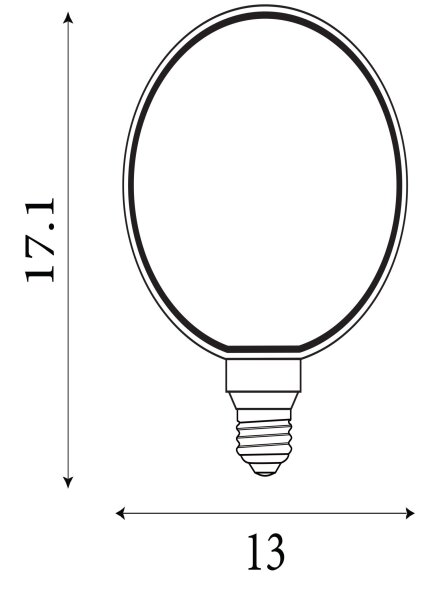 LED Leuchtmittel 1800K Glas Bernstein E27 H:17,1 cm