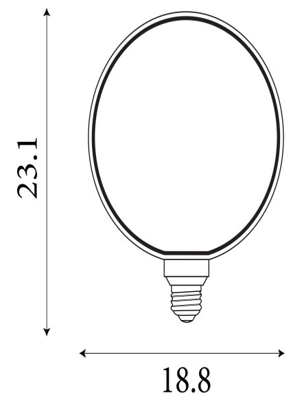 LED Leuchtmittel 1800K Glas Bernstein E27 B:11,5 cm