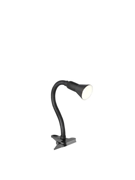 Tischlampe klemmbar Metall Schwarz Schalter E14 H:50 cm