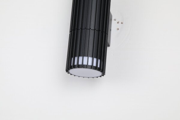 Außenwandleuchte Aluminium Schwarz GU10 IP44 T:9,9 cm