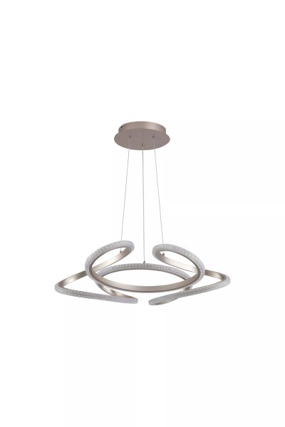 LED Hängelampe dimmbar 3000K Aluminium Champagner