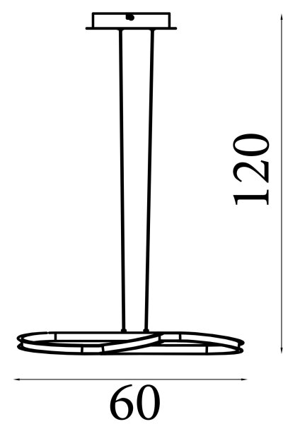 LED Hängelampe dimmbar 3000K Aluminium Champagner