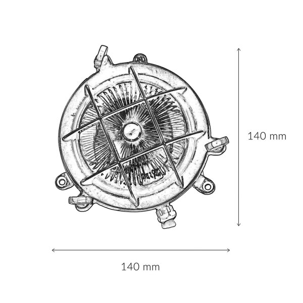 Applique extérieure ronde en laiton Maison Terrasse Maritim