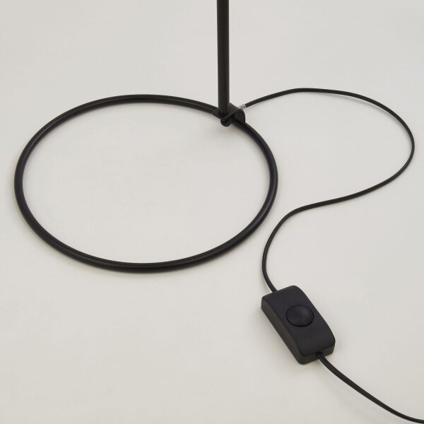 Stehlampe flexibel Metall Schwarz E27 H:152 cm modern