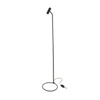 Stehlampe flexibel Metall Schwarz E27 H:152 cm modern