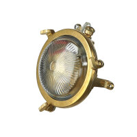 Wandlampe Au&szlig;en Messing rund IP44 Maritim Haust&uuml;r