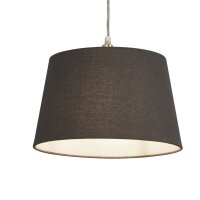 Lampenschirm Leinen Anthrazit E14 E27 &Oslash;30 cm blendarm