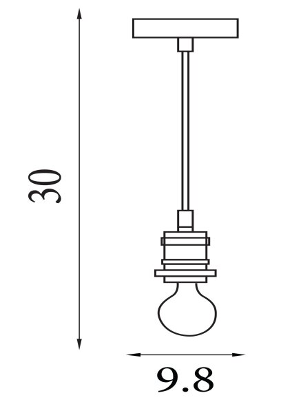 Pendelleuchte Metall Chrom E27 Ø10 cm Textilkabel